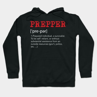 Prepper Prepping Survivalist and Survival Kit Gasmask Hoodie